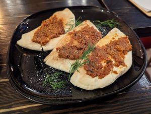 Dry tomato paste with pita bread at Marshal Food in Szczecin