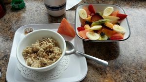 Oats and fruit at Brewhaha in North Adams