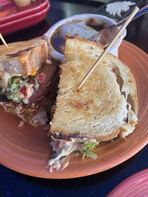 "BLT" cheese melt and french onion soup   at Melt Bar & Grilled in Cleveland