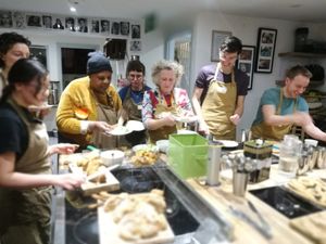 Tasting the bread we made! at Made In Hackney in London
