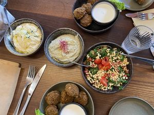 Delicious vegan options   at Tzatzi in Strasbourg