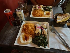 Two vegan platters. Big portions!  at Le Sultan in Strasbourg