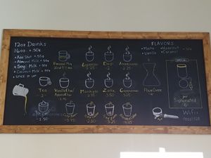 Menu at Pisgah Coffee Roasters in Pisgah Forest