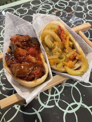 The 2 choices of pizzadillo  at Pizzadillo in Gran Canaria