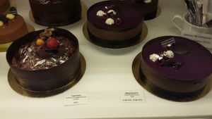 Vegan cakes, two different ones right now! at Chokladfabriken in Stockholm