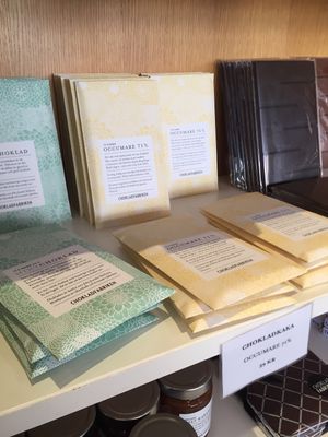 Dark chocolate bars at Chokladfabriken in Stockholm