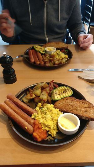 Breakfast at Satellite Cafe in Falmouth