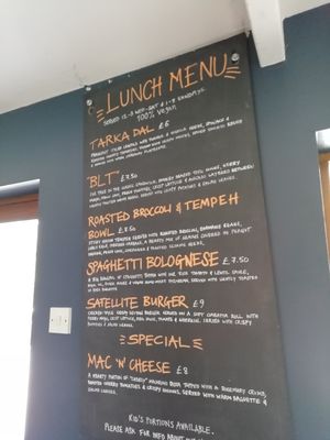 Menu at Satellite Cafe in Falmouth