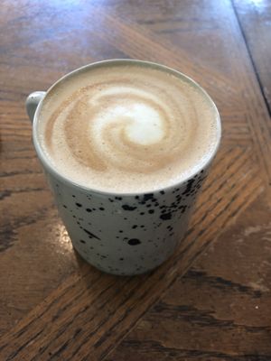 Soy latte at Satellite Cafe in Falmouth