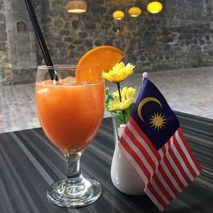 Jus Jingga, one of the many Selera Healthy Drinks option - a special drink which is rich vitamins A & C that is preceived to help boost immune system at Selera Malaysia Bistro in Aberdeen