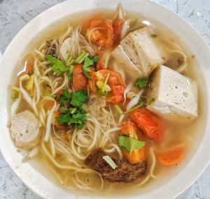 Tomato noodles at Soon Xin Vegetarian in Ipoh