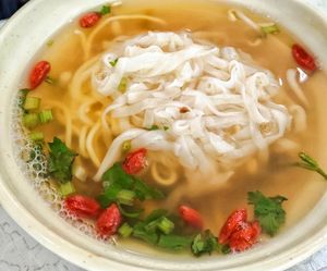 kuey teow soup at Soon Xin Vegetarian in Ipoh