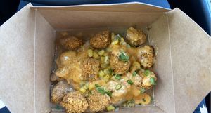 The popcorn Un-chicken bowl at Roughage Eatery in Winnipeg