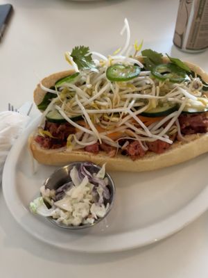 tofu banh mi 😊  at Roughage Eatery in Winnipeg