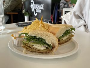 Apple brie sandwich  at Roughage Eatery in Winnipeg