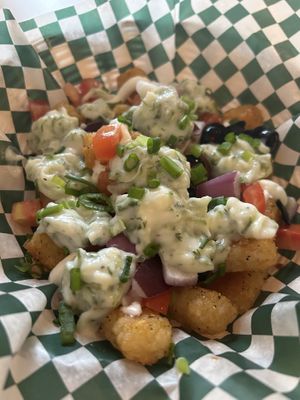 Goddess tots  at Roughage Eatery in Winnipeg