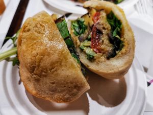 Vegan Eggplant and Avocado Focaccia 😋 at Maisie Café - Galeries Lafayette in Paris