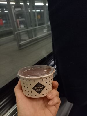 Tiramisu to go - delicious and in a very practical container at Swing Kitchen - Schwedenplatz in Vienna