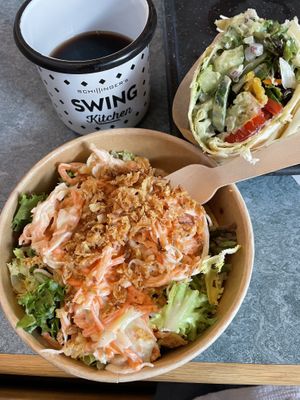 Kitchen wrap & cole slaw  at Swing Kitchen - Schwedenplatz in Vienna