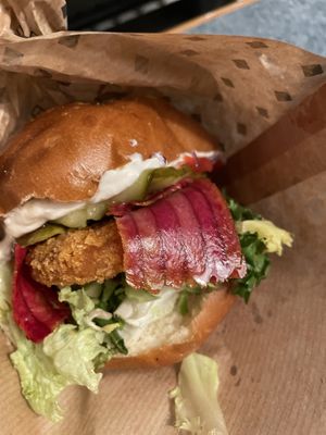 Bavarian burger 👏🏻  at Swing Kitchen - Schwedenplatz in Vienna