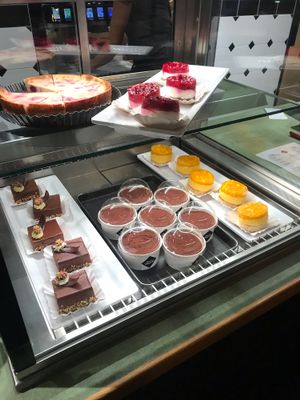 Selection of desserts at Swing Kitchen - Schwedenplatz in Vienna