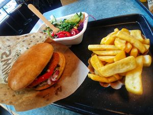 Vienna burger at Swing Kitchen - Schwedenplatz in Vienna