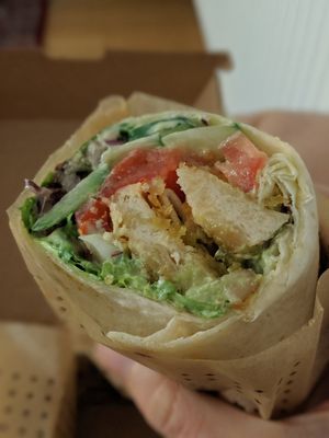 Schnitzel wrap, so good! at Swing Kitchen - Schwedenplatz in Vienna