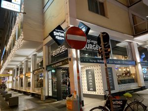 outside at Swing Kitchen - Schwedenplatz in Vienna