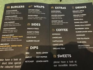 Menu at Swing Kitchen - Schwedenplatz in Vienna