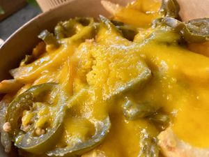 cheese fries at Swing Kitchen - Schwedenplatz in Vienna