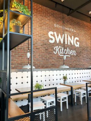 Interior of the restaurant at Swing Kitchen - Schwedenplatz in Vienna