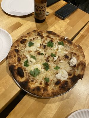 White pizza   at 20th Street Pizza in Philadelphia
