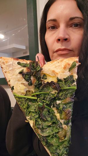 The Popeye slice! at 20th Street Pizza in Philadelphia