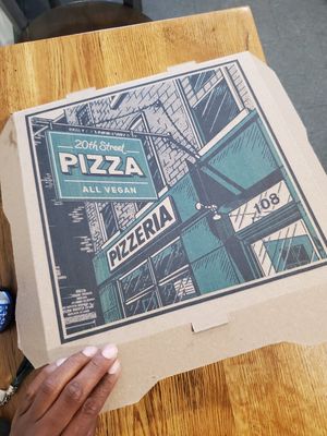Pizza box at 20th Street Pizza in Philadelphia