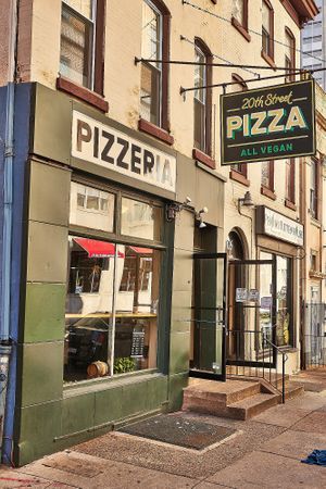Outside at 20th Street Pizza in Philadelphia