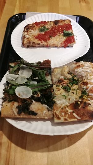 3 different slices at 20th Street Pizza in Philadelphia