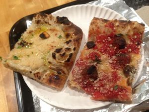 the white pizza and meatball one at 20th Street Pizza in Philadelphia