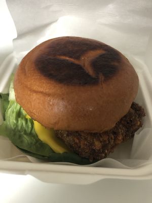 Chicken burger  at The Carrot's Tail in Rathmines