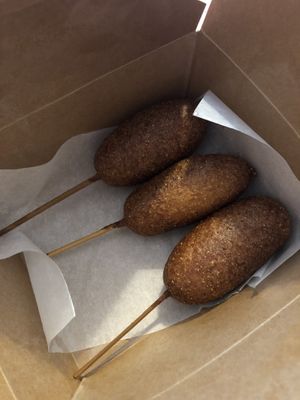 Corn dogs at The Carrot's Tail in Rathmines