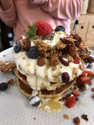 Granola pancakes  at The Carrot's Tail in Rathmines