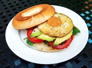 Vegan Egg Burger at The Carrot's Tail in Rathmines