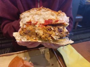 Bean burget at The Crooked Billet in Bromley