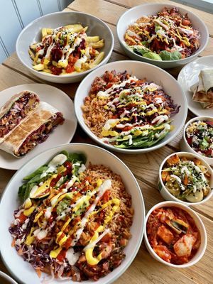 A selection from the delivery menu  at A Tribe Called Veg in Brighton