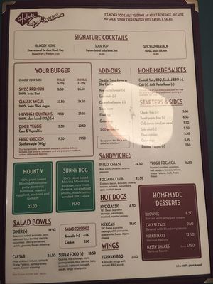 V options!  at Helvti Diner - Bellevue in Zurich