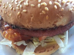 Buger with vegaan pattie from Naturli’  at Nørresundby Pizza in Aalborg