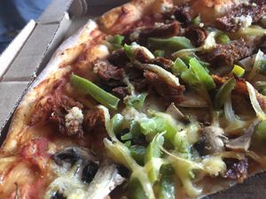 Vegansk kebab pizza at Nørresundby Pizza in Aalborg