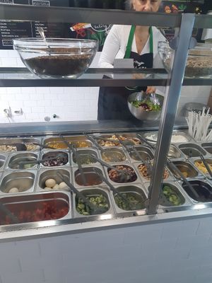 The choices at Moja Salata Bar in Belgrade