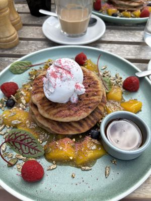 Vegan pancakes   at Girdlers in Dee Why