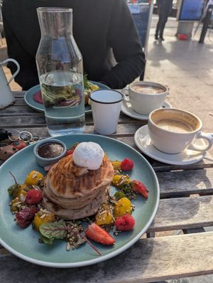 The vegan pancakes at Girdlers in Dee Why