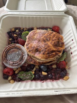 The pancakes with goodtella  at Girdlers in Dee Why